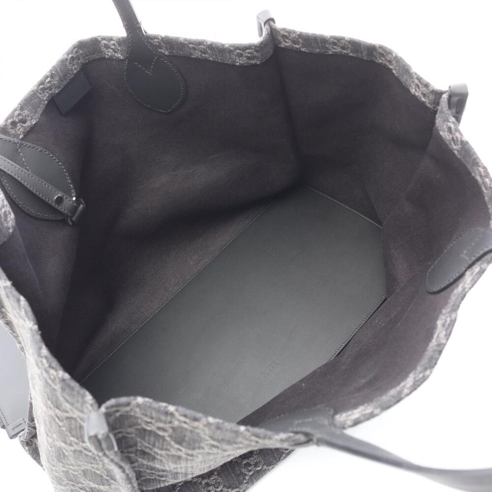 Gucci Ophidia Tote Bag Canvas Leather Gray Black - Picture 2 of 8